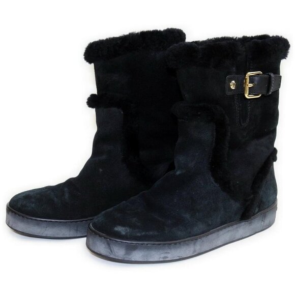 Louis Vuitton Black Shearling Winter Boots 862975 main image 8